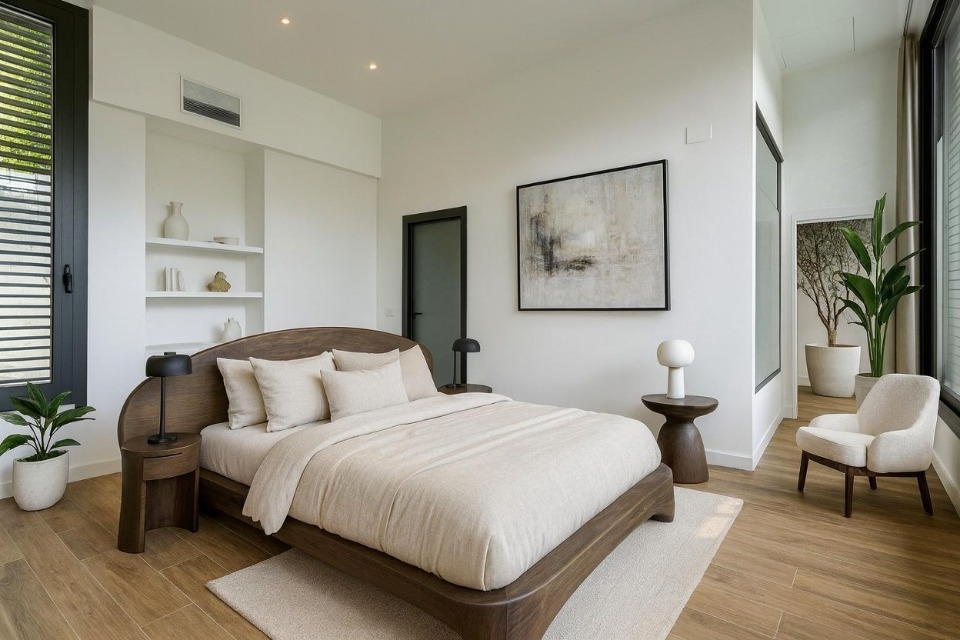 Luxury master suite bedroom